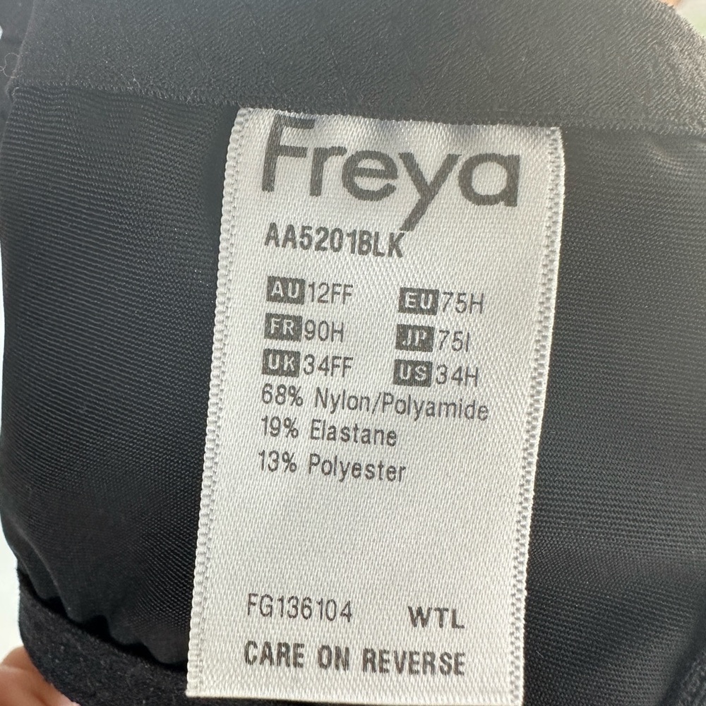 Freya Starlight Side Support 55201 Black Lace Bra - Picture 3 of 4